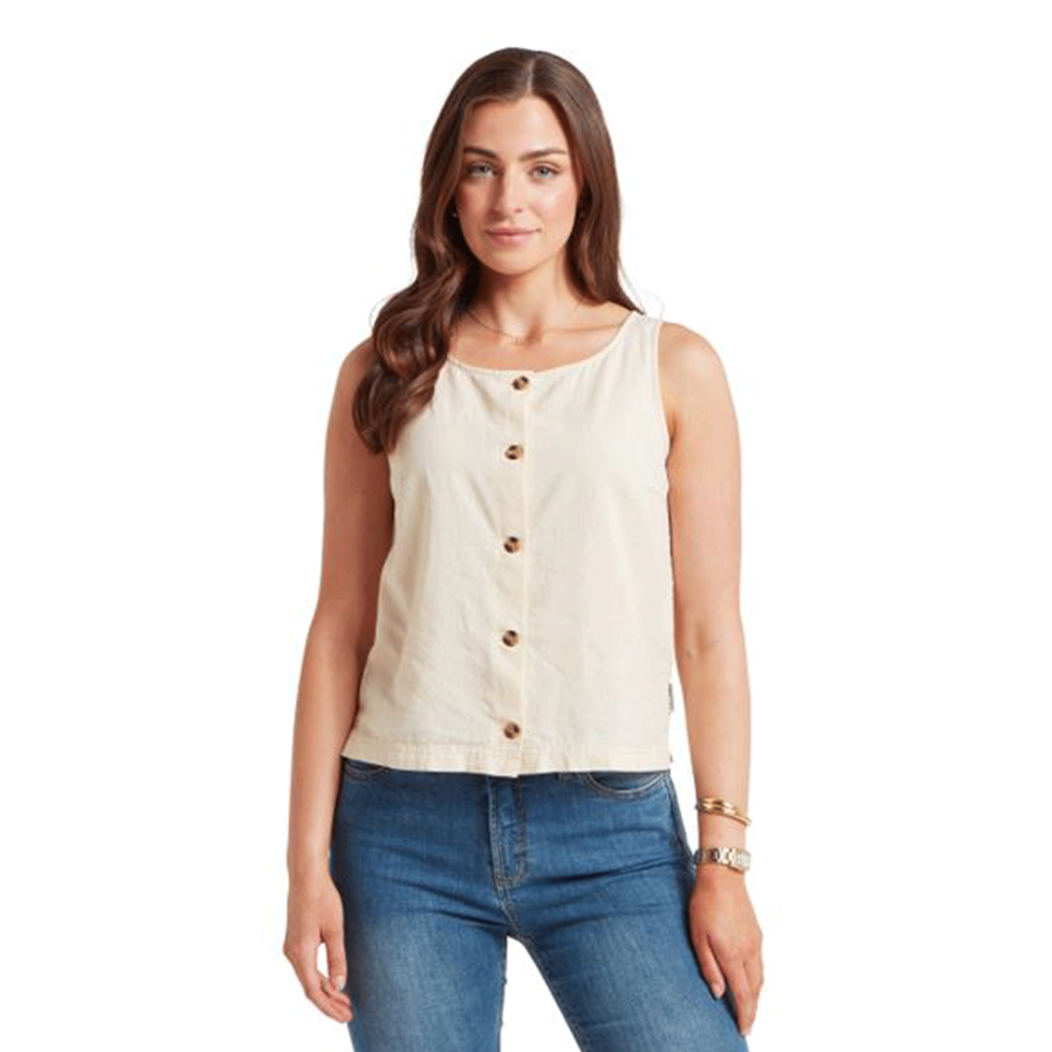 Schoffel Elsworth Linen Top in Oat