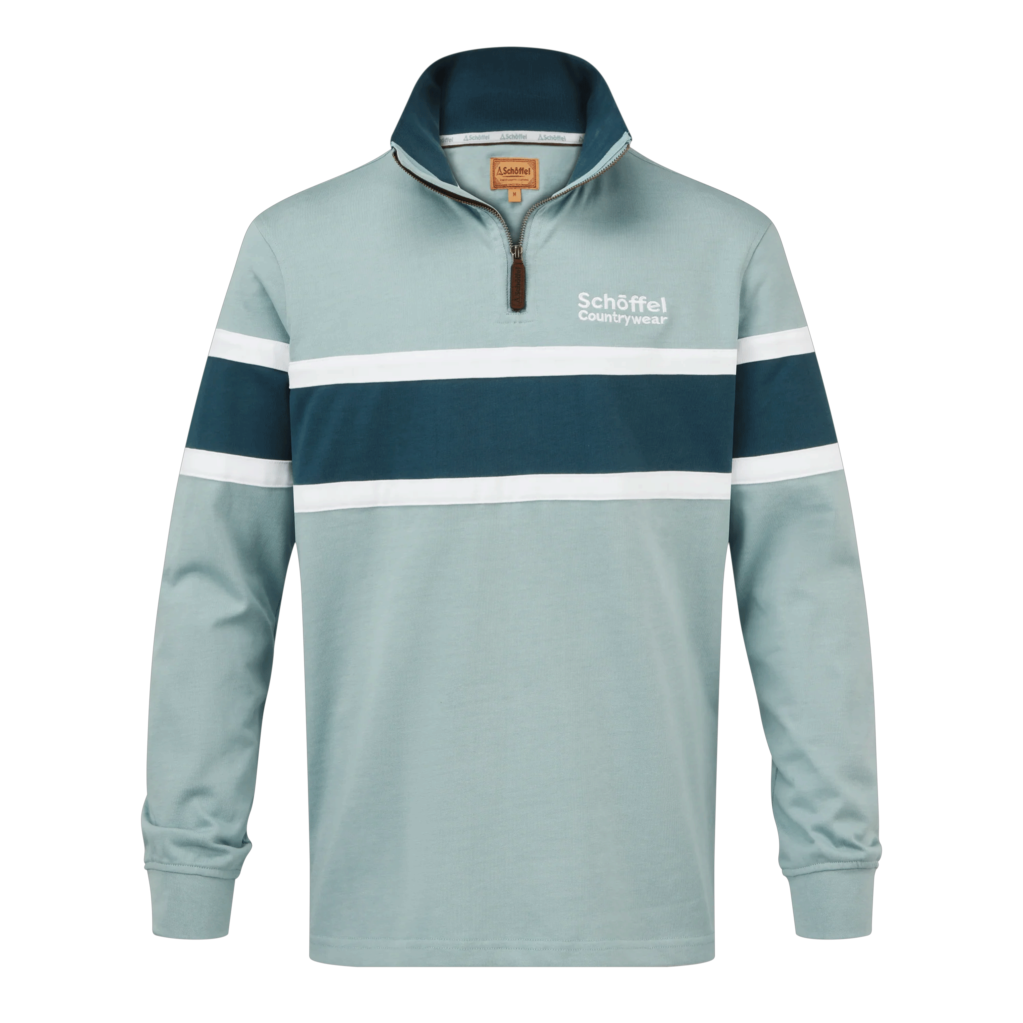 Schoffel Exmouth Heritage Quarter Zip in Powder Blue