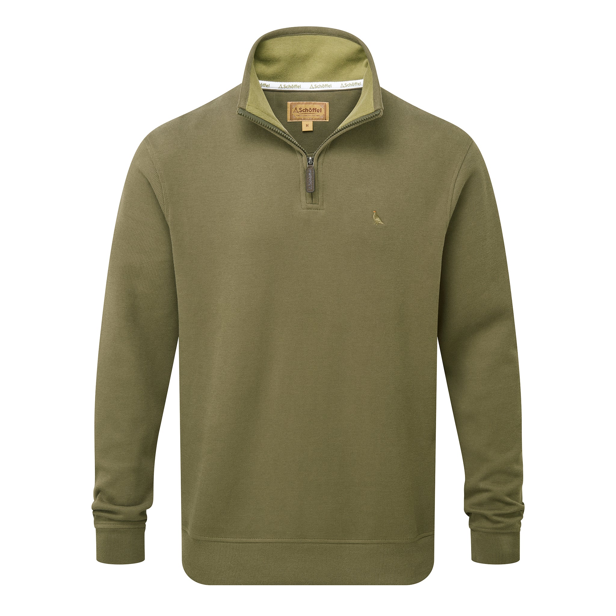 Schöffel Kingsand Quarter Zip Jumper Dark Khaki Green