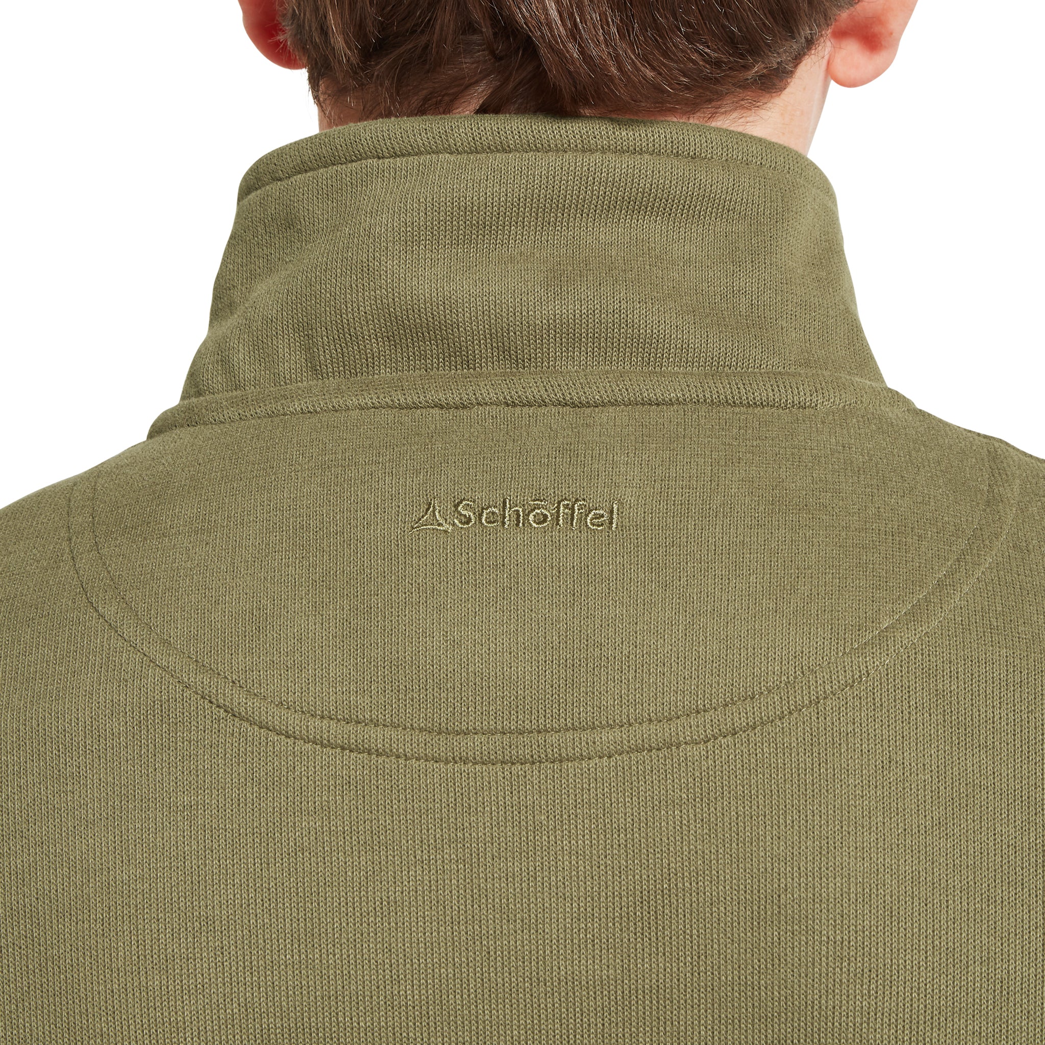 Schöffel Kingsand Quarter Zip Jumper Dark Khaki Green