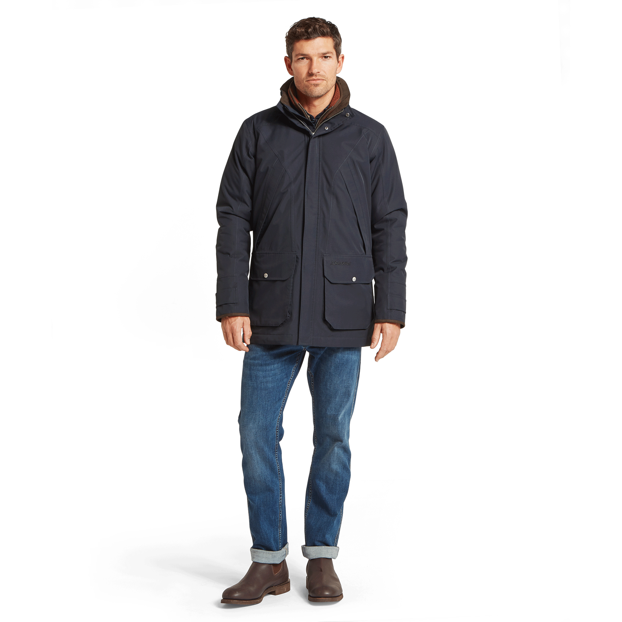 Schöffel Men's Barrow Country Coat Carbon Navy