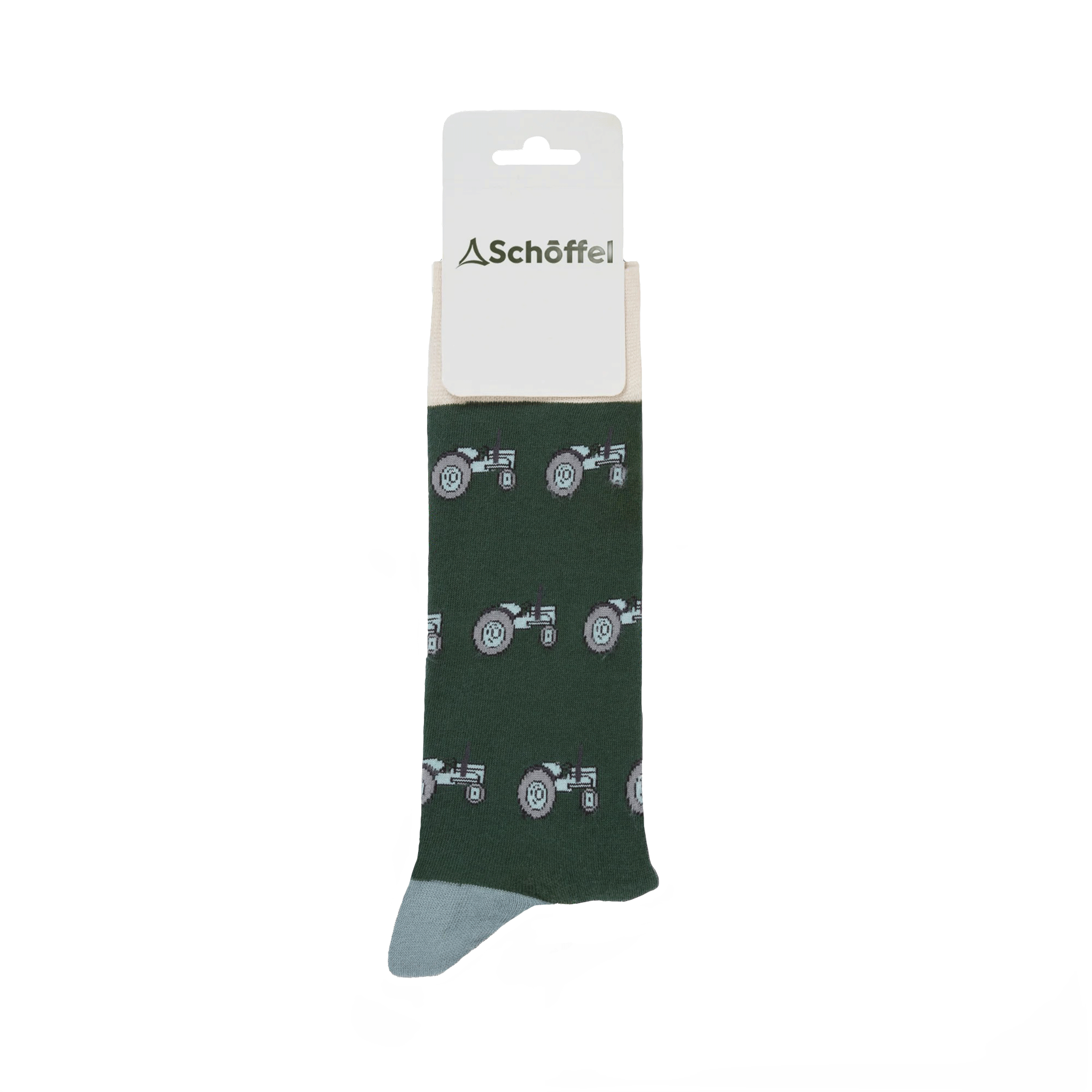 Schoffel Mens Cotton Socks - Grey Tractors
