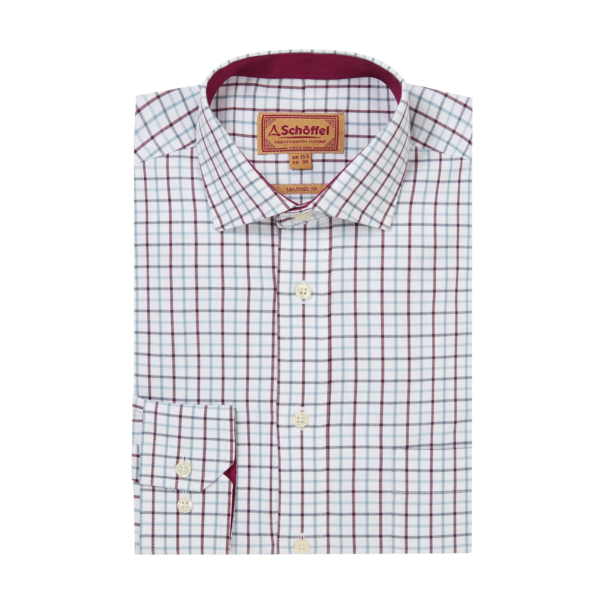 Schöffel Milton Tailored Shirt Port & Lake Blue Check