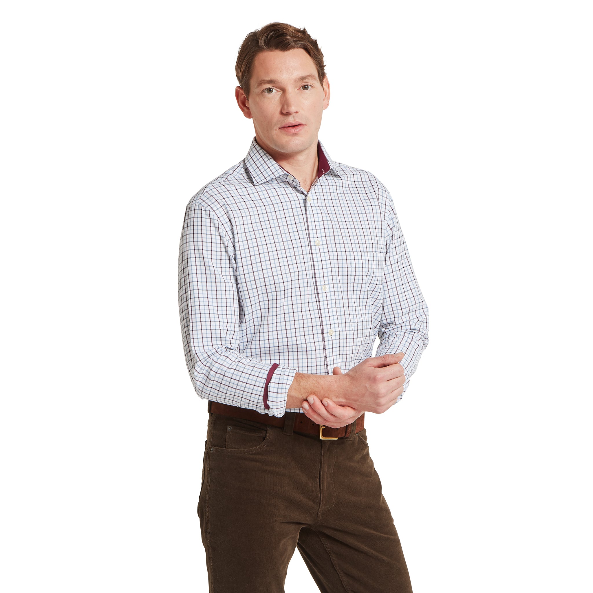 Schöffel Milton Tailored Shirt Port & Lake Blue Check