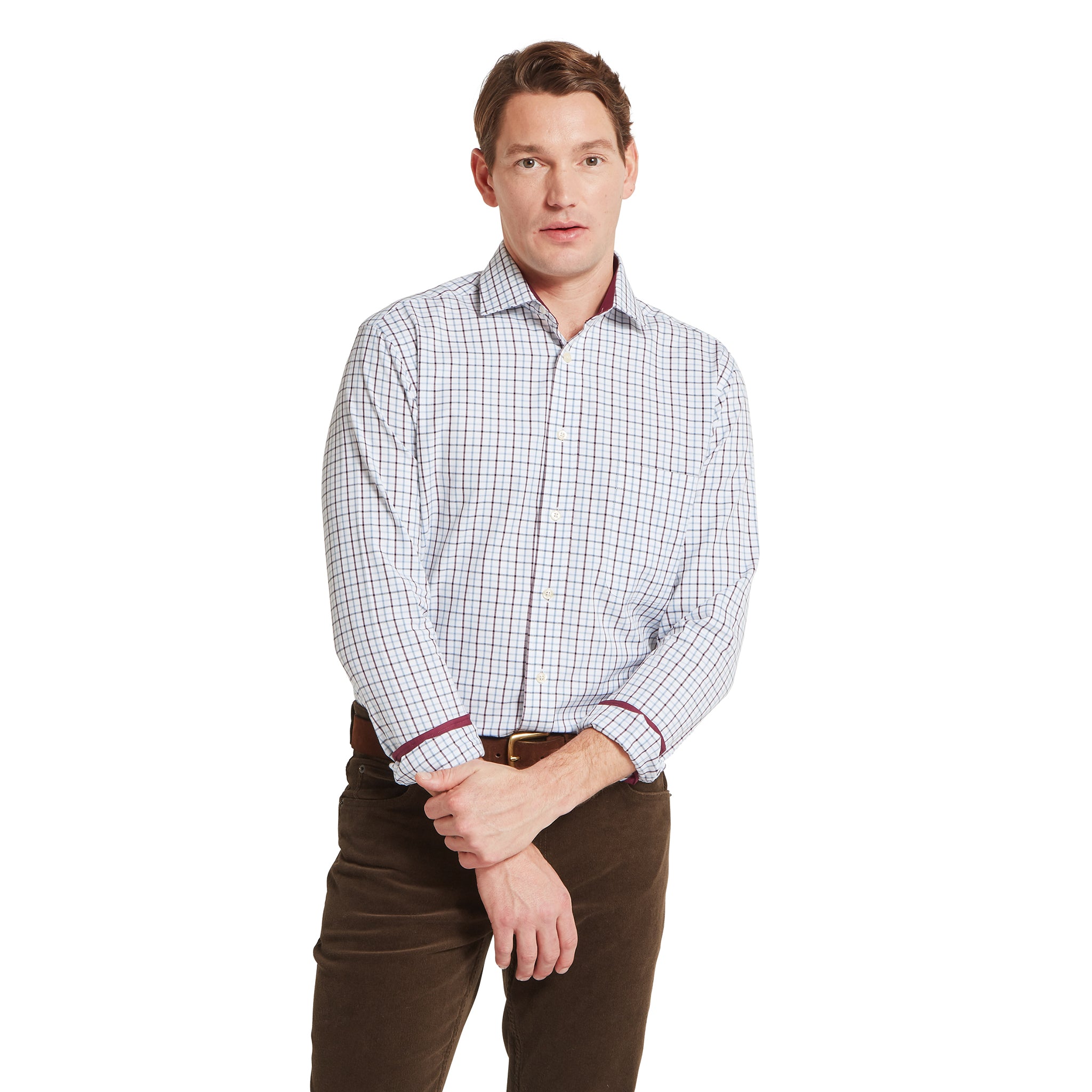 Schöffel Milton Tailored Shirt Port & Lake Blue Check