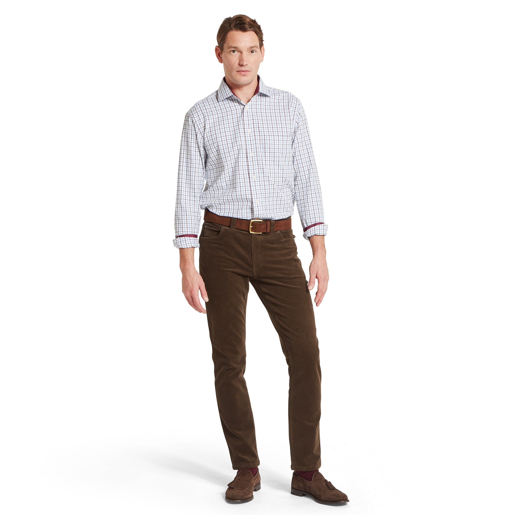 Schöffel Milton Tailored Shirt Port & Lake Blue Check