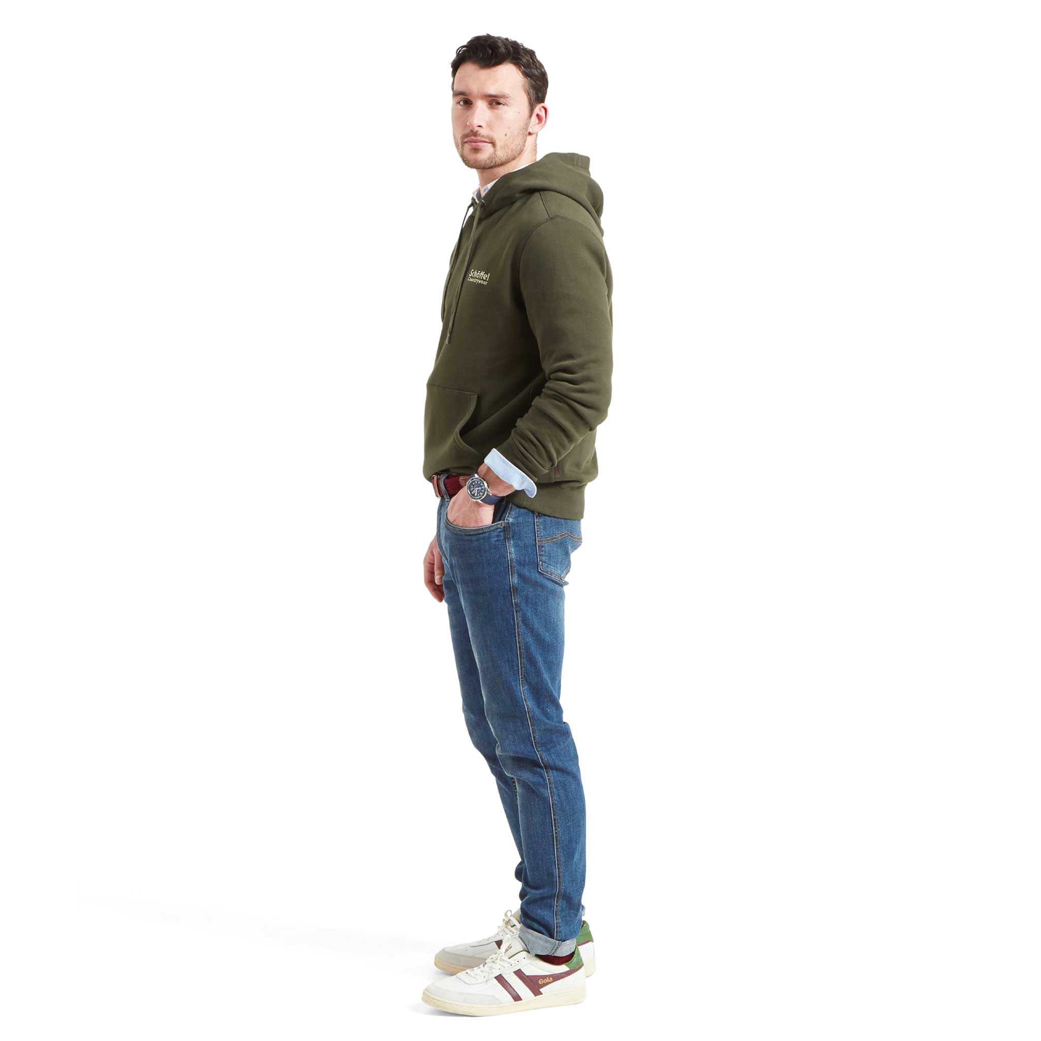 Schoffel-Pentire-Men's-Heritage-Hooded-Sweatshirt-Forest-1