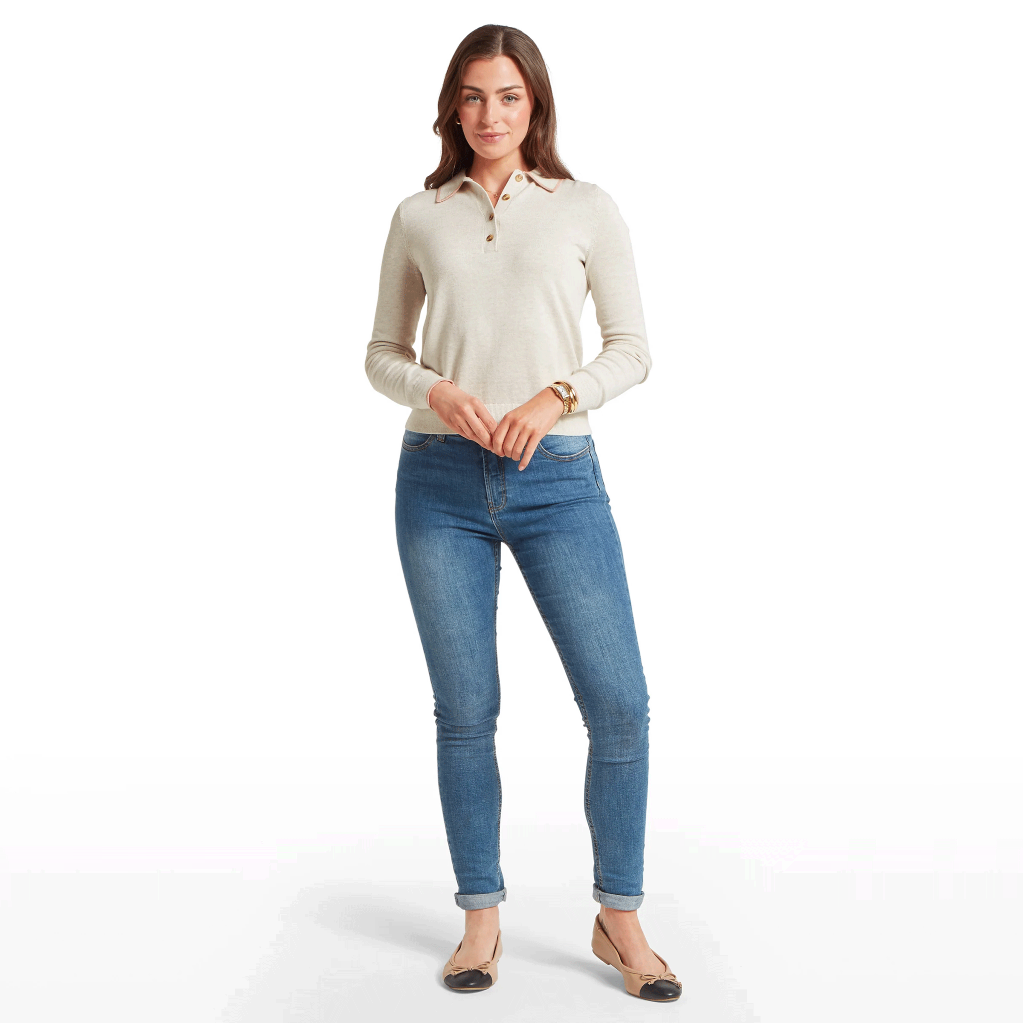 Schoffel Portloe Knitted Jumper in Dove