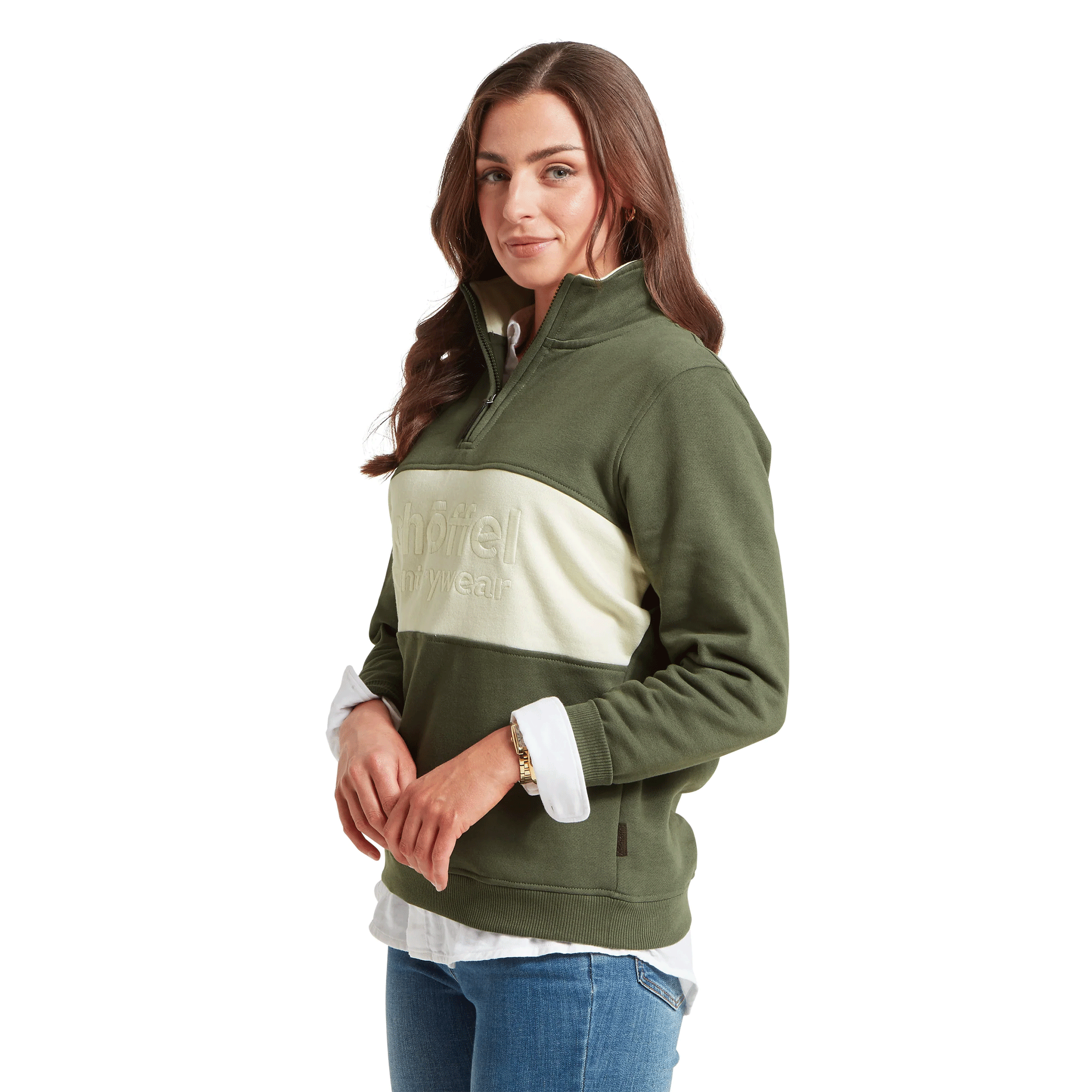 Schoffel St Agnes 1/4 Zip Sweatshirt Beetle Green