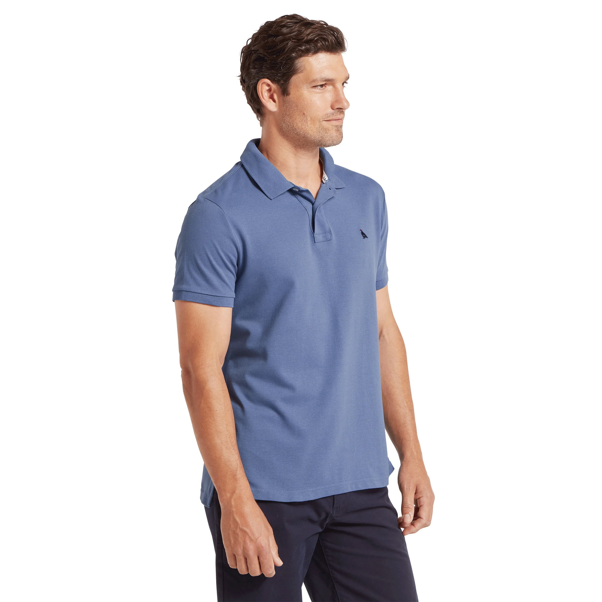 Schoffel St Ives Heritage Polo Shirt in Vintage Indigo