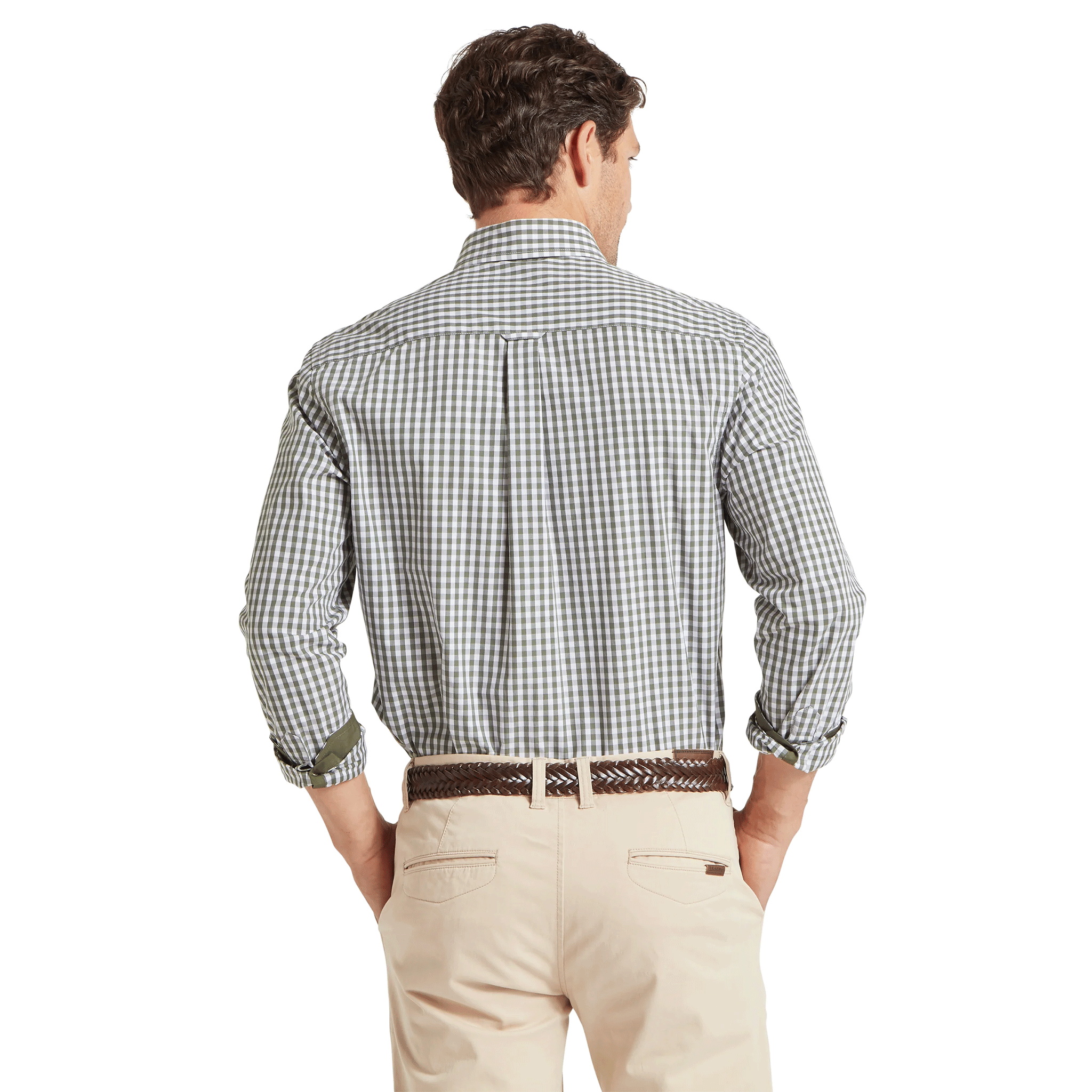 Schoffel Thorpeness Tailored Check Shirt in Beetle Green