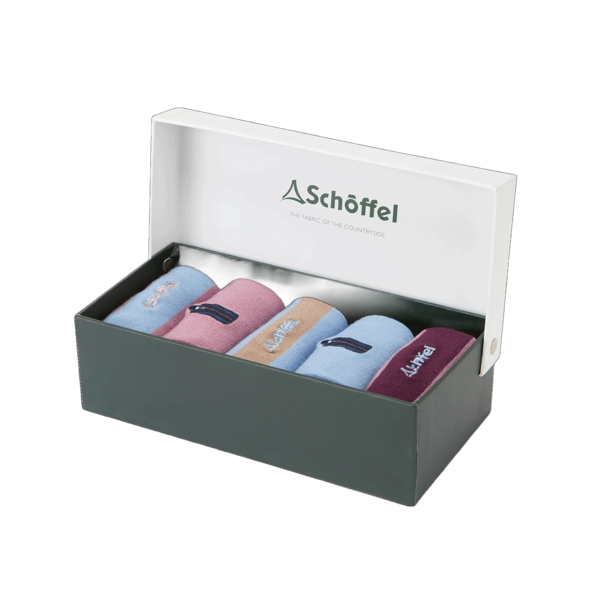 Schoffel Women's Bamboo Sock (Box Of 5) - Lyndon Mix Colourway