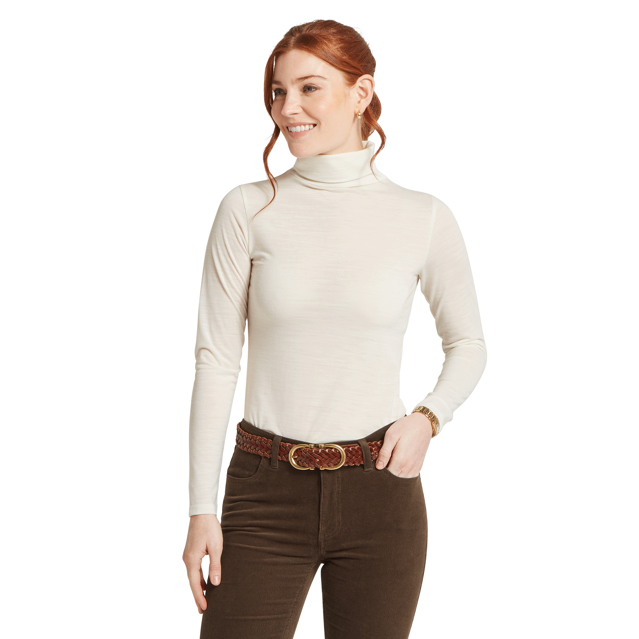 Schöffel Women's Malton Merino Roll Neck Top Soft White