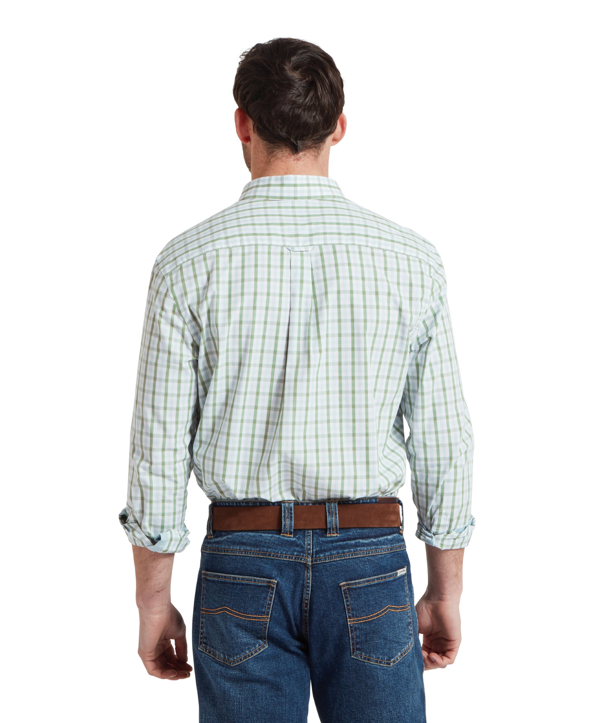 Schoffel Hebden Tailored Shirt Green-Blue Check
