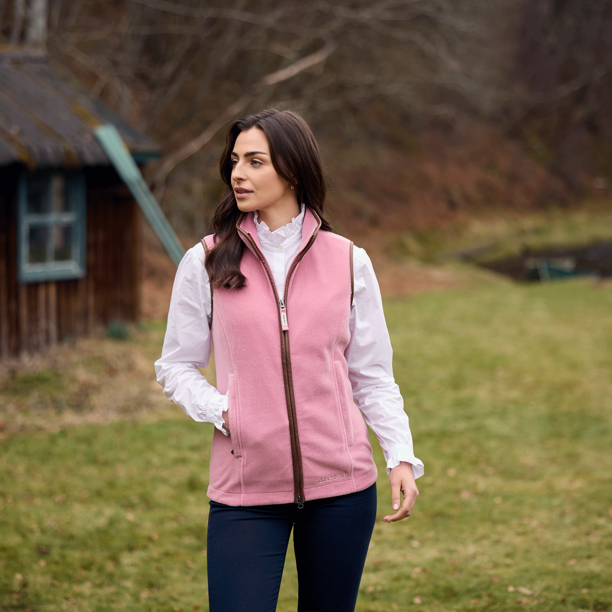 Schoffel Lyndon Ladies Fleece Gilet in Antique Rose