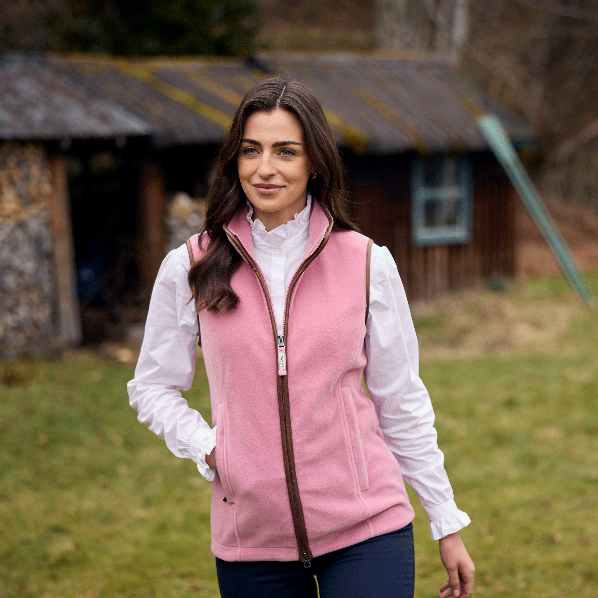 Schoffel Lyndon Ladies Fleece Gilet in Antique Rose