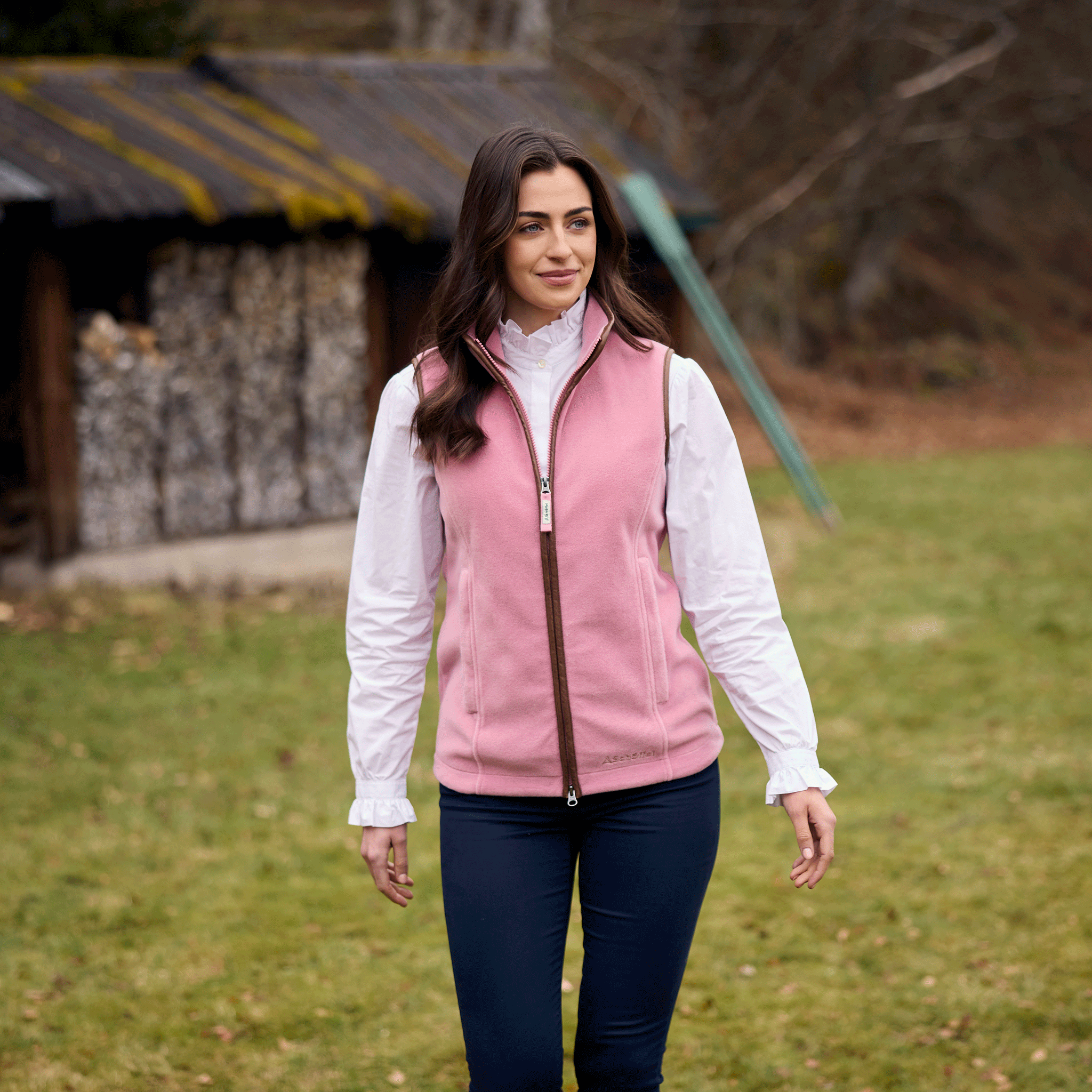 Schoffel Lyndon Ladies Fleece Gilet in Antique Rose
