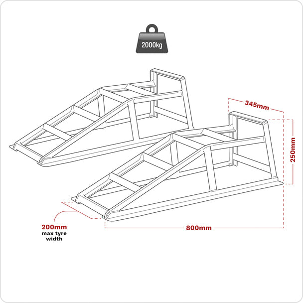 Sealey CAR2000 Car Ramps