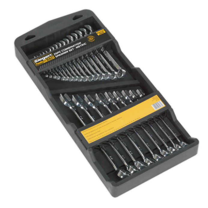 Sealey Combination Spanner Set 25pc Metric 1