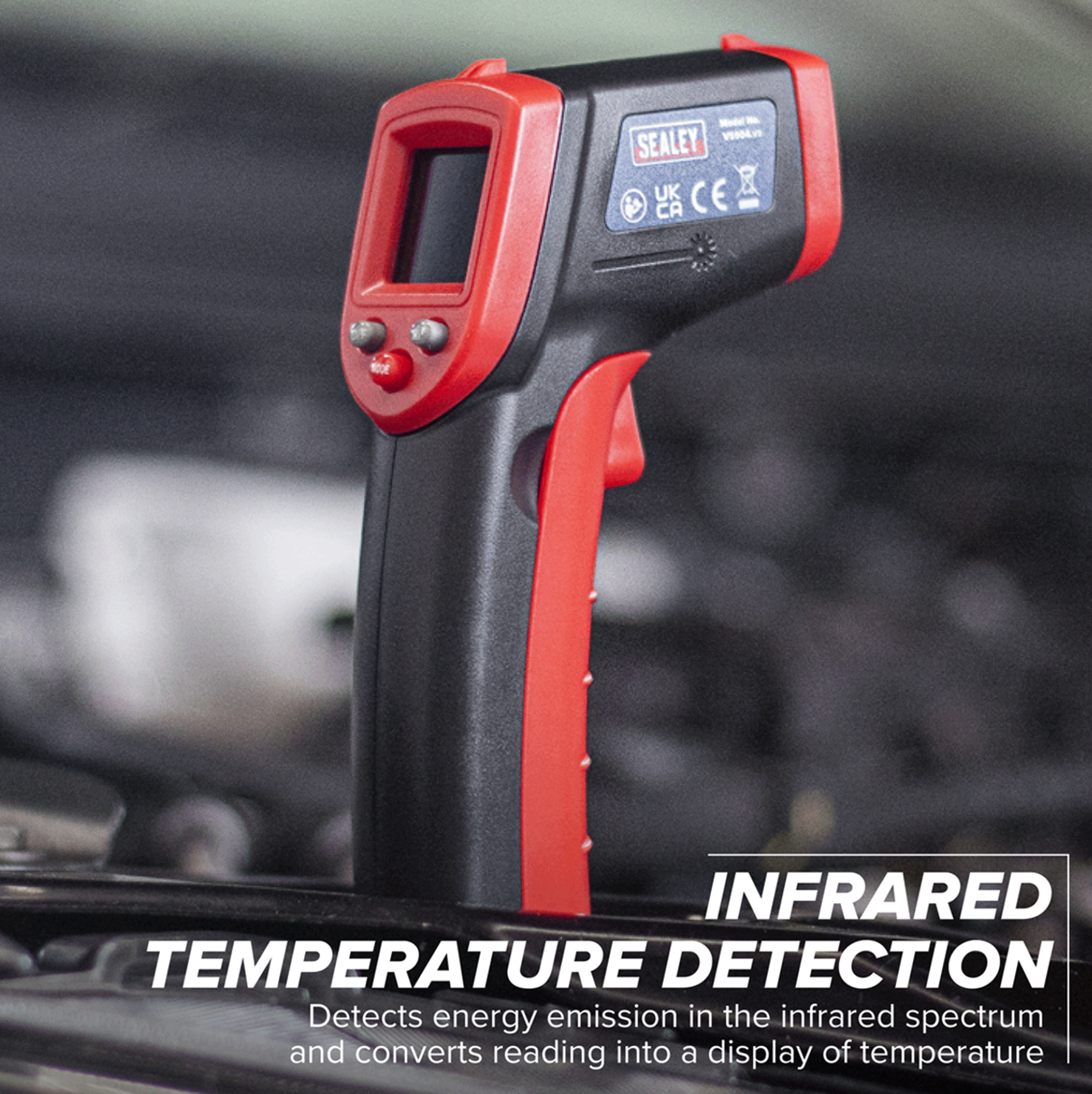 Sealey Infrared Laser Digital Thermometer 12:1