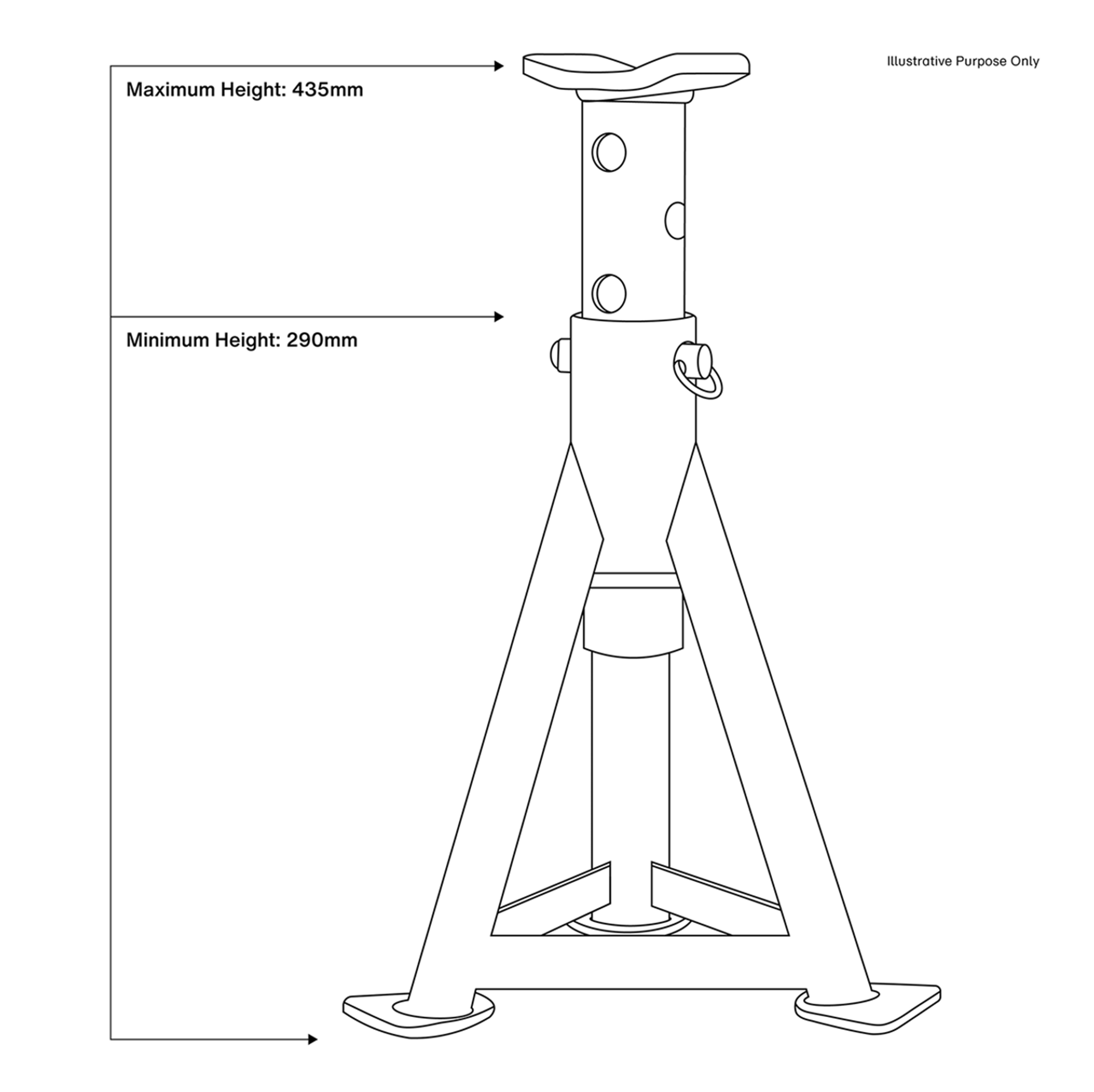 Sealey Premier Axle Stands (Pair) 3 Tonne Capacity per Stand - Red
