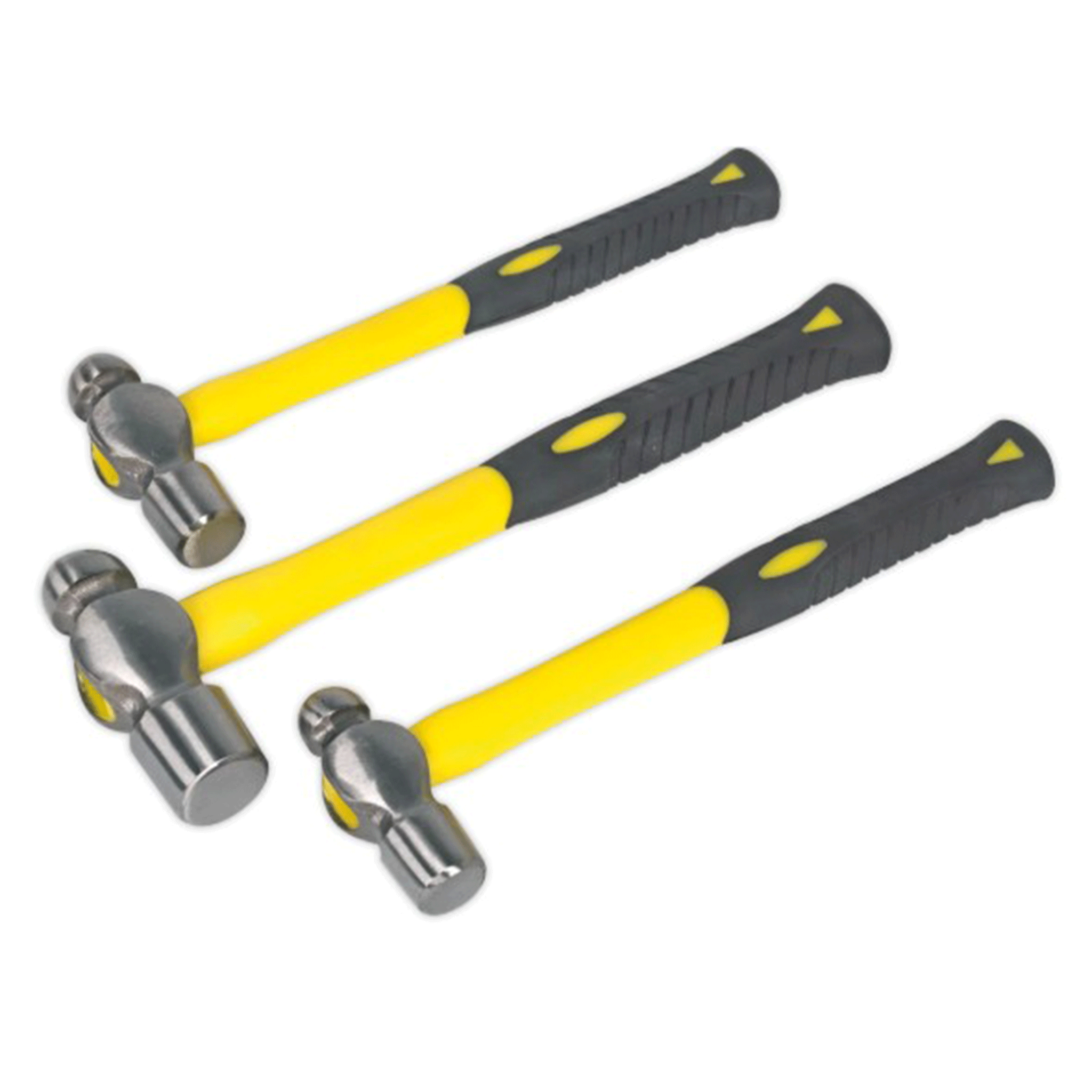 Sealey Premier Ball Pein Hammer Set with Fibreglass Shafts 3pc