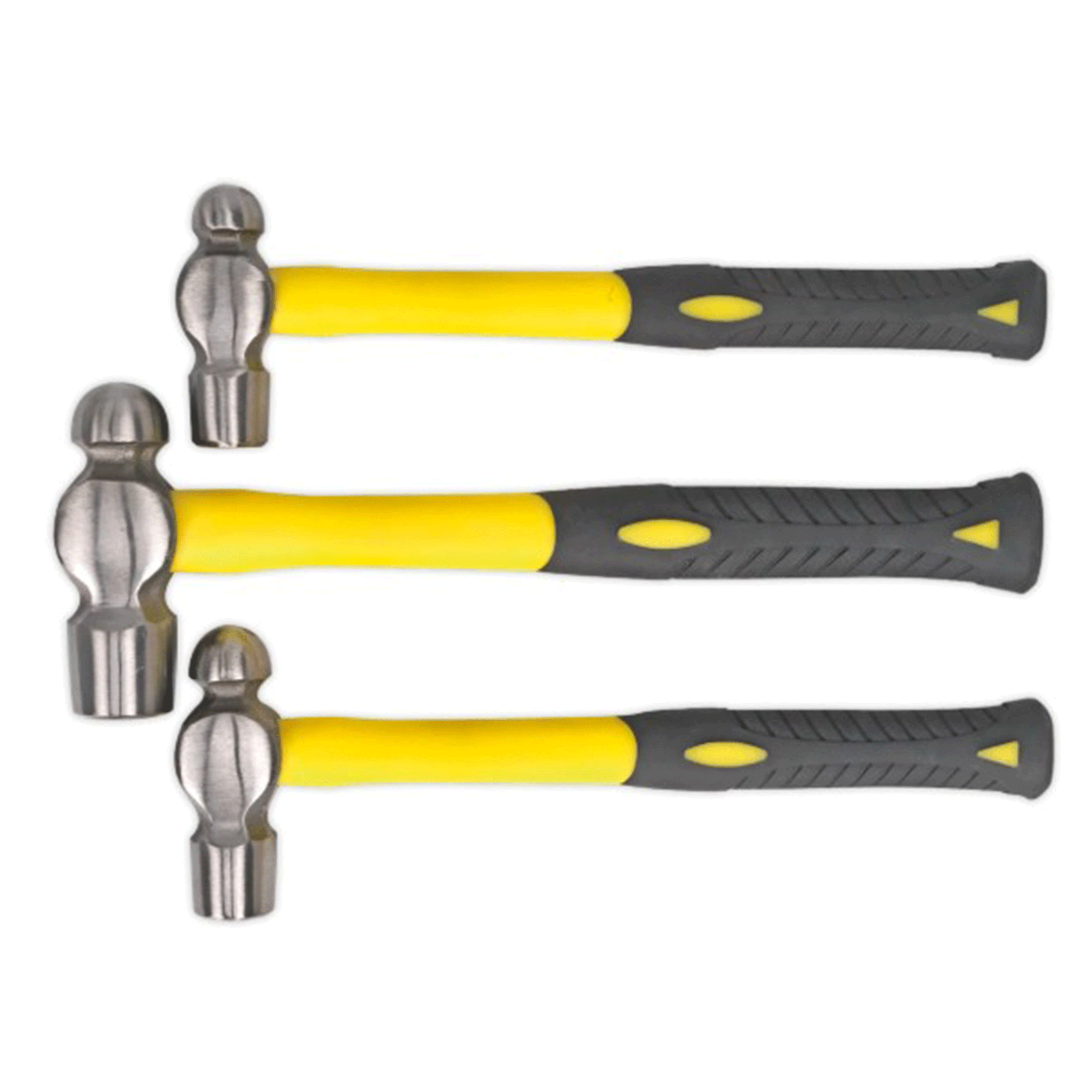 Sealey Premier Ball Pein Hammer Set with Fibreglass Shafts 3pc