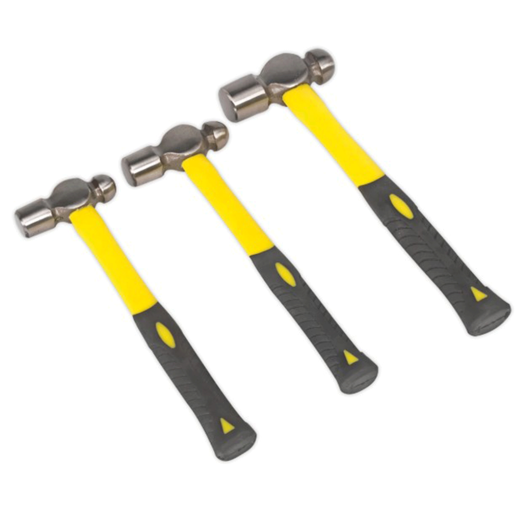 Sealey Premier Ball Pein Hammer Set with Fibreglass Shafts 3pc