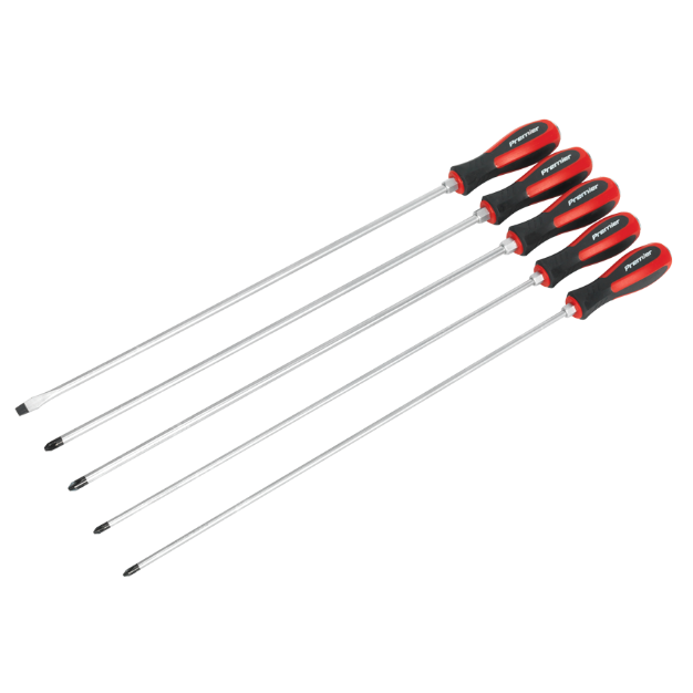 Sealey Screwdriver Set 5pc Hammer-Thru 450mm