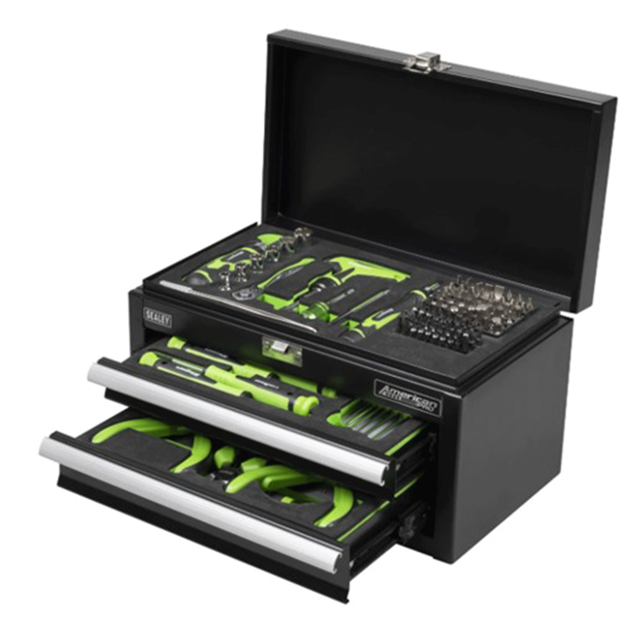 Sealey Siegen Mini Toolbox 2 Drawer with Tool Kit 111pc