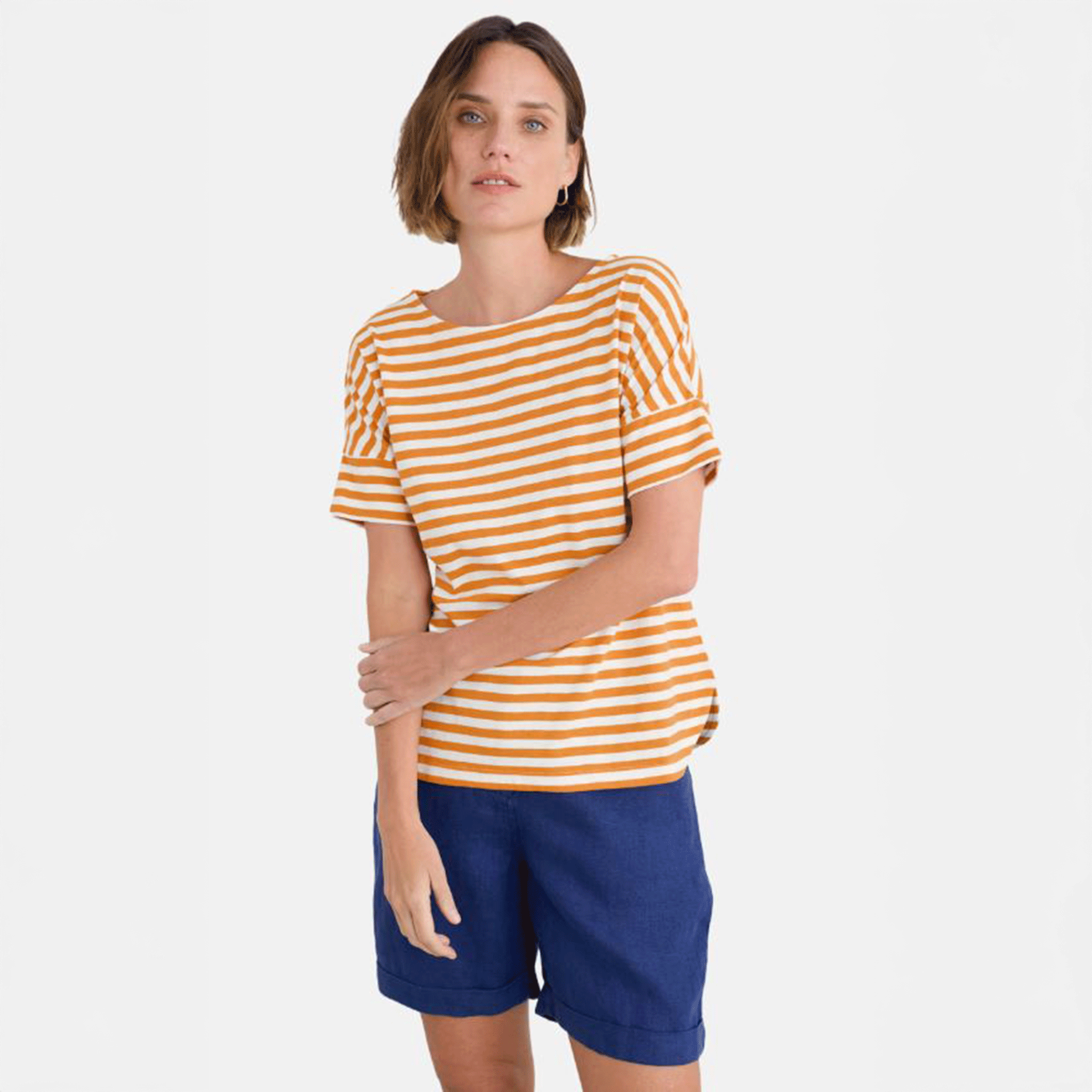 Seasalt Bryher View T-Shirt Mini Cornish Daylily Chalk
