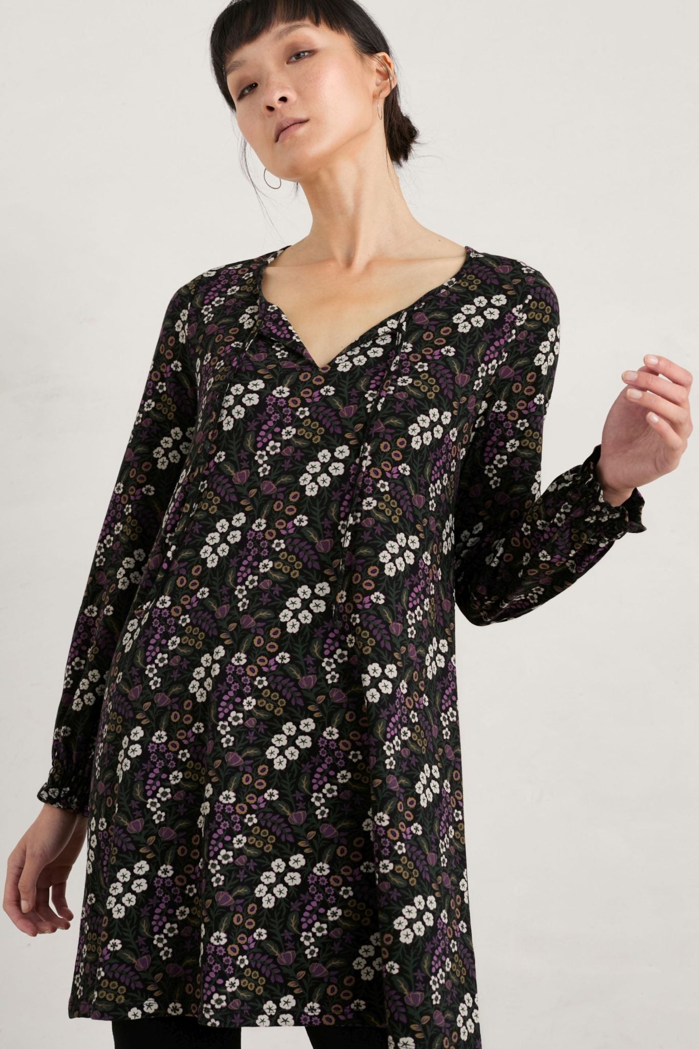 Seasalt Composition Tunic Floral Botany Onyx 3