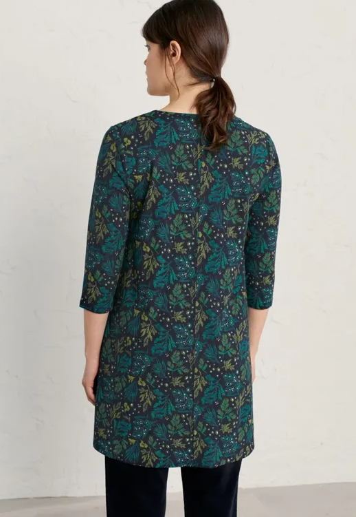 Seasalt Killiow Tunic Inked Seaweed Dark Night 2