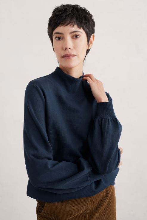 Seasalt Lelant Organic Cotton Sweatshirt Maritime 2