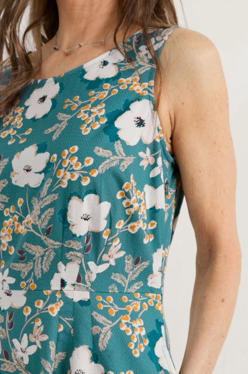 Seasalt Quick Sketch Sleeveless Dress Camelia Mimosa Estuary 4