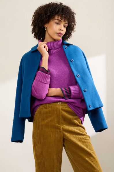 Seasalt Roll Neck Braque Jumper Wild Orchid 3