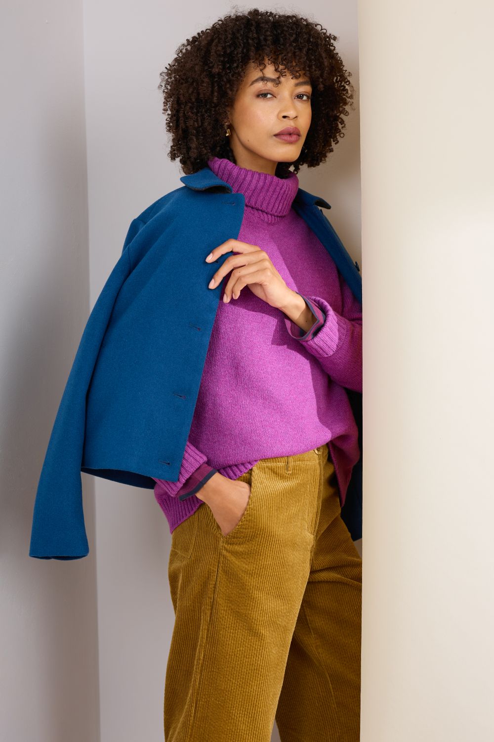 Seasalt Roll Neck Braque Jumper Wild Orchid 5