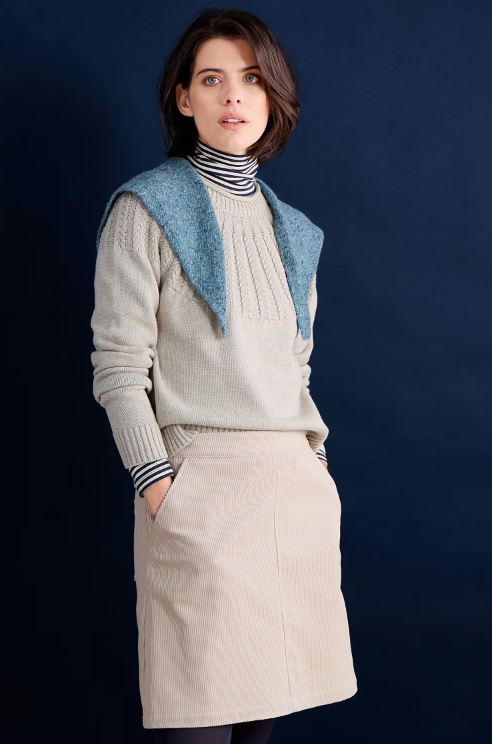 Seasalt Stone Chat Organic Cotton Jumper Aran 2