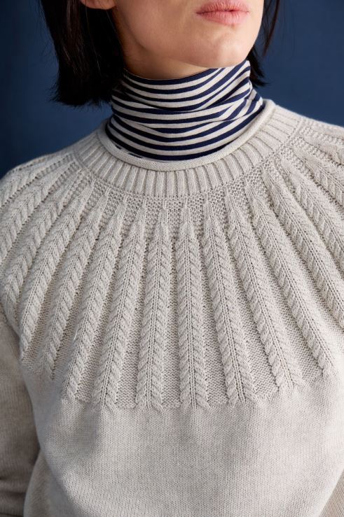 Seasalt Stone Chat Organic Cotton Jumper Aran 3