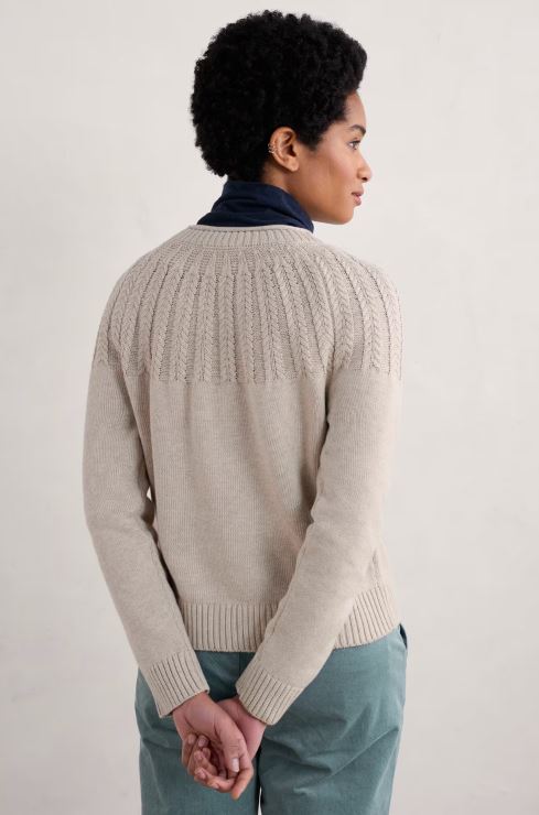 Seasalt Stone Chat Organic Cotton Jumper Aran 4
