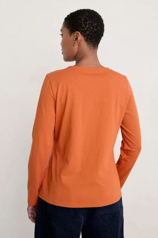 Seasalt Talent Long Sleeve Top Rusted 3