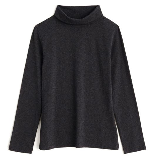 Seasalt Women's Landing Roll Neck Top Onyx 1