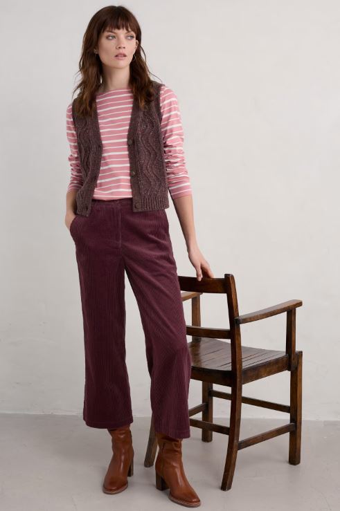 Seasalt Women's Sailor Shirt Falmouth Shore Pink Grass 6