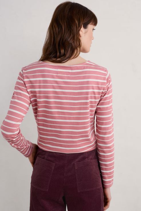 Seasalt Women's Sailor Shirt Falmouth Shore Pink Grass 7