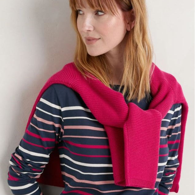 Seasalt Women's Sailor Shirt Falmouth Shore Shade Wild Berry 1