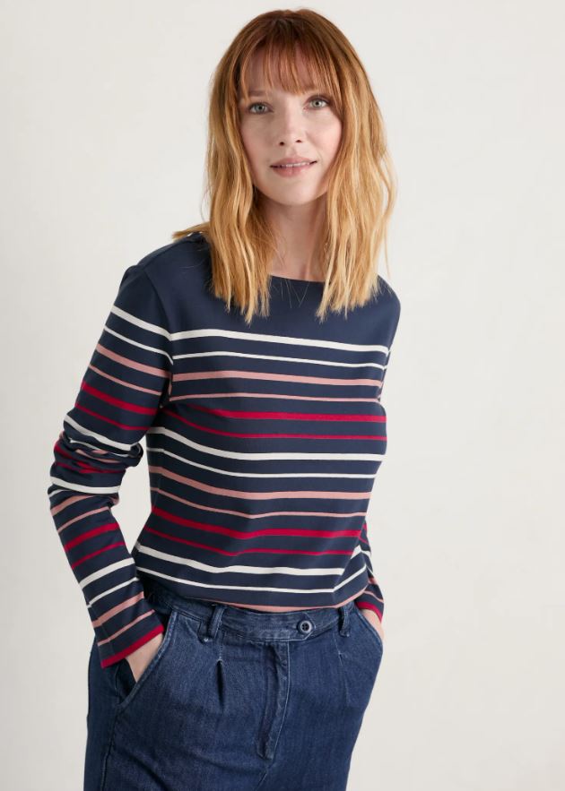 Seasalt Women's Sailor Shirt Falmouth Shore Shade Wild Berry 3