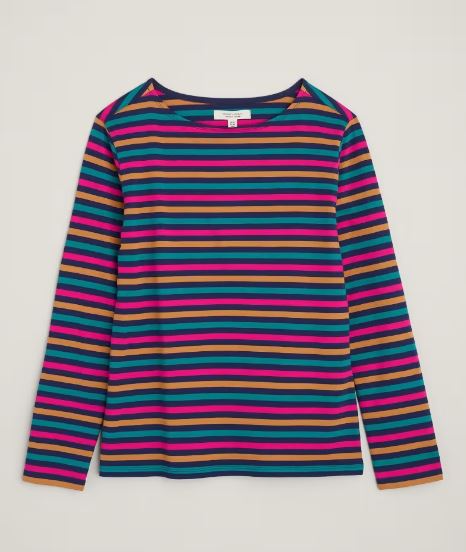 Seasalt Women's Sailor Shirt Tri Mini Cornish Maritime Coulis 2