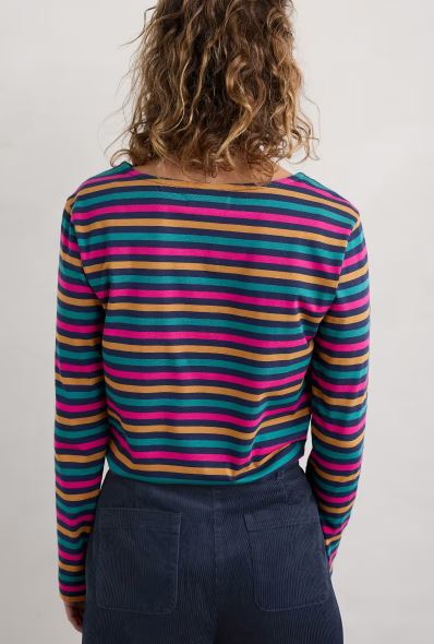 Seasalt Women's Sailor Shirt Tri Mini Cornish Maritime Coulis 4