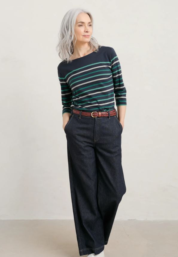 Seasalt Women's Sailor Top Falmouth Tri Breton Maritime 2