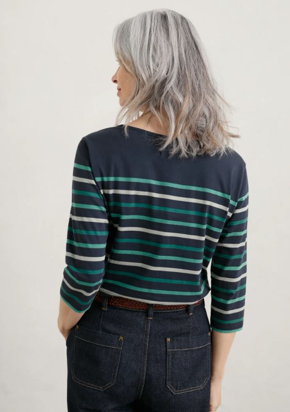 Seasalt Women's Sailor Top Falmouth Tri Breton Maritime 4